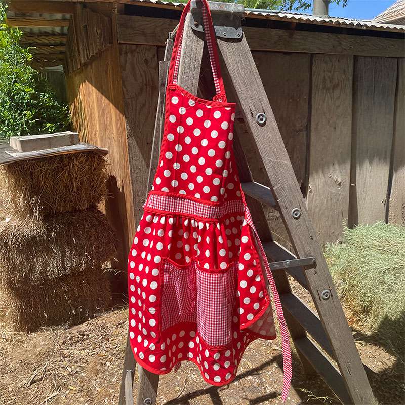 Red Polka-Dot Vintage Style Apron